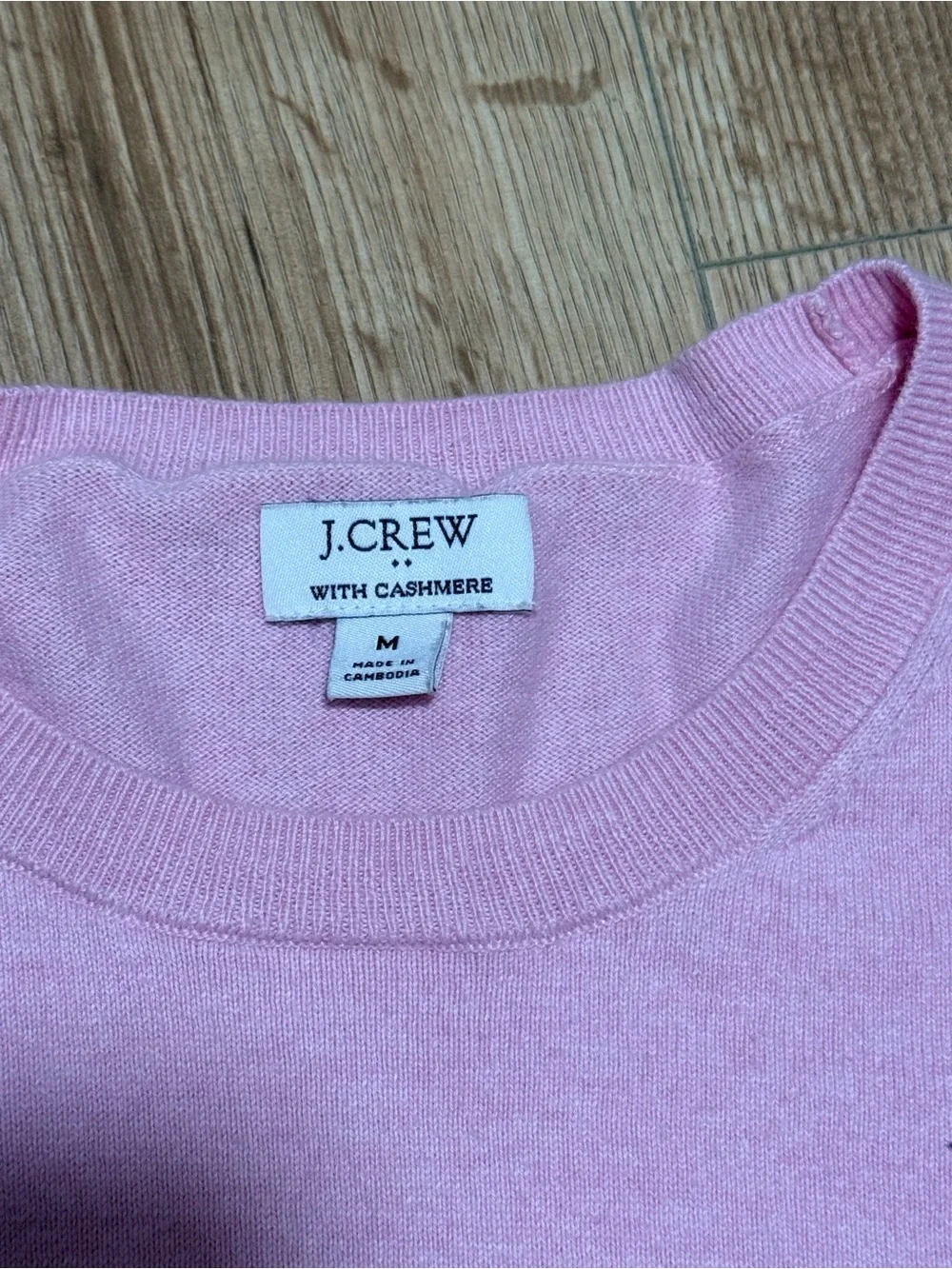 J. Crew Light Pink Crewneck Sweater with Balloon Sleeves